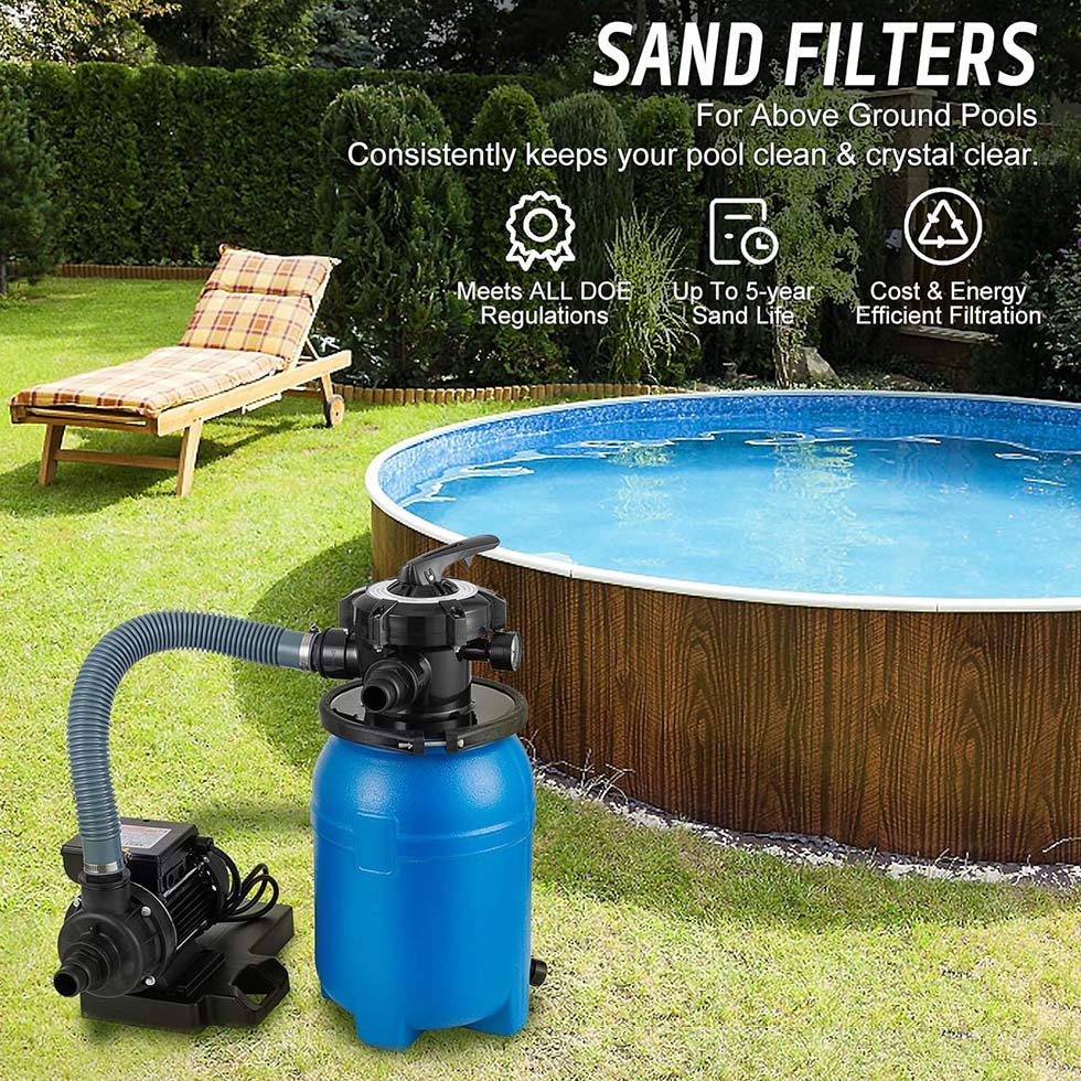 Sand Pool Filter System with Above Ground Swimming Pool Pump
