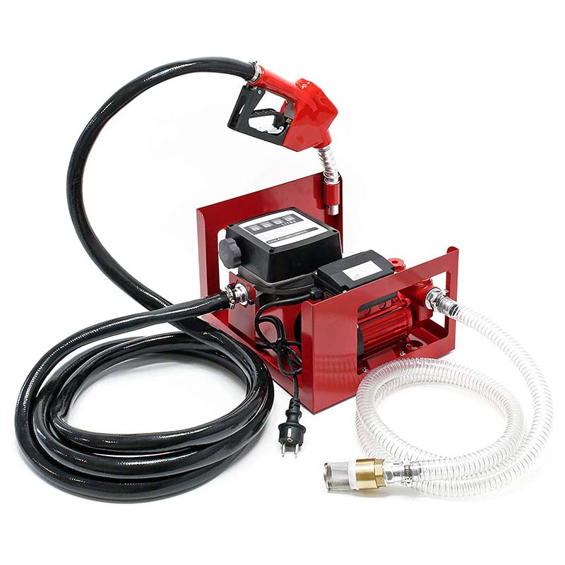 Självsugande elektrisk oljedieselöverföringspump med 4-siffrig flödesmätare