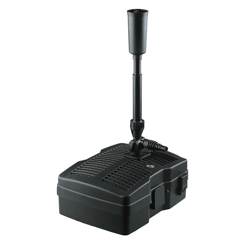 Vattenfall fiskdamm fontänpump med olika munstycke